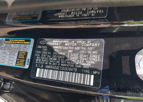 2025 Hyundai Palisade Sel Premium from USA, damaged, VIN KM8R4DGE1SU918478